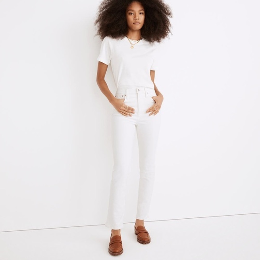 Madewell The High-Rise Perfect Vintage Jean in Tile White